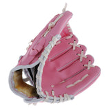 Maxbell Left Handed Softball Glove Leather Wear-resistant Youth Baseball Mitt Pink