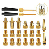 Maxbell 24 Pieces Bicycle Valve Adapter Bike Gas Filling Needle Air Pump Compressor