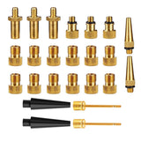 Maxbell 24 Pieces Bicycle Valve Adapter Bike Gas Filling Needle Air Pump Compressor