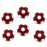 Maxbell 6pcs 32mm Table Soccer Football Foosball Balls Fussball Replacement Dark Red