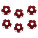 Maxbell 6pcs 32mm Table Soccer Football Foosball Balls Fussball Replacement Dark Red