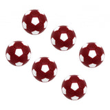 Maxbell 6pcs 32mm Table Soccer Football Foosball Balls Fussball Replacement Dark Red