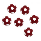 Maxbell 6pcs 32mm Table Soccer Football Foosball Balls Fussball Replacement Dark Red