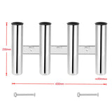 Maxbell 4 Tube Fishing Rod Holder Pole Side Mount Bracket Rack for Boat Marine Kayak