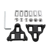 Maxbell 2 Pieces Anti-slip Road Bike Bicycle Pedal Cleats Set Self-locking Black