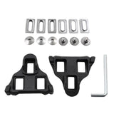 Maxbell 2 Pieces Anti-slip Road Bike Bicycle Pedal Cleats Set Self-locking Black