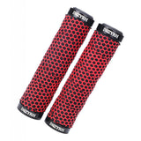 Maxbell 1 Pair Soft Rubber Bicycle Handlebar Grips Non-slip Handlebar Grip Protector Red