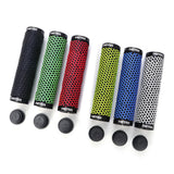 Maxbell 1 Pair Soft Rubber Bicycle Handlebar Grips Non-slip Handlebar Grip Protector Red