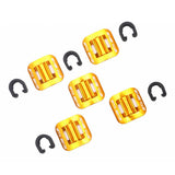 Maxbell 5 Sets Bicycle Brake Cable Line Fixing Clip Mountain Bike Wire Holder Gold