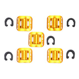 Maxbell 5 Sets Bicycle Brake Cable Line Fixing Clip Mountain Bike Wire Holder Gold