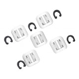 Maxbell 5 Sets Bicycle Brake Cable Line Fixing Clip Mountain Bike Wire Holder Sliver