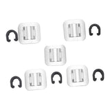 Maxbell 5 Sets Bicycle Brake Cable Line Fixing Clip Mountain Bike Wire Holder Sliver