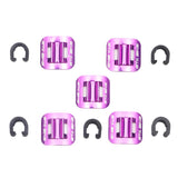 Maxbell 5 Sets Bicycle Brake Cable Line Fixing Clip Mountain Bike Wire Holder Purple