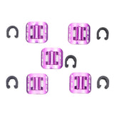 Maxbell 5 Sets Bicycle Brake Cable Line Fixing Clip Mountain Bike Wire Holder Purple