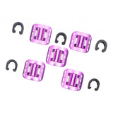 Maxbell 5 Sets Bicycle Brake Cable Line Fixing Clip Mountain Bike Wire Holder Purple