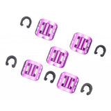 Maxbell 5 Sets Bicycle Brake Cable Line Fixing Clip Mountain Bike Wire Holder Purple