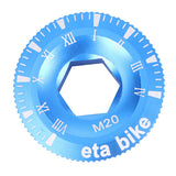 Maxbell Alloy Bike Crank Cap Bicycle Cranksets Fixing Bolt Dustproof Cover Blue