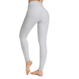 Maxbell Women's High Waist Yoga Pants Tummy Control Butt Lift Tights White M