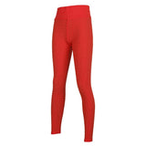 Maxbell Women's High Waist Yoga Pants Tummy Control Butt Lift Tights Red M