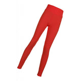 Maxbell Women's High Waist Yoga Pants Tummy Control Butt Lift Tights Red M