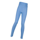 Maxbell Women's High Waist Yoga Pants Tummy Control Butt Lift Tights Blue M