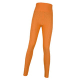 Maxbell Women's High Waist Yoga Pants Tummy Control Butt Lift Tights Orange S