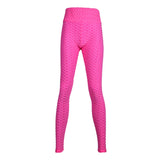 Maxbell Women's High Waist Yoga Pants Tummy Control Butt Lift Tights Pink M