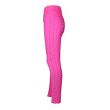 Maxbell Women's High Waist Yoga Pants Tummy Control Butt Lift Tights Pink M