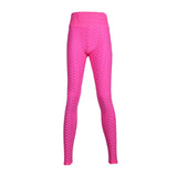 Maxbell Women's High Waist Yoga Pants Tummy Control Butt Lift Tights Pink M