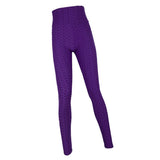 Maxbell Women's High Waist Yoga Pants Tummy Control Butt Lift Tights Purple XL