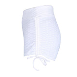Maxbell Women Stretchy Butt Lifting Workout Running Yoga Shorts White L