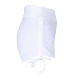 Maxbell Women Stretchy Butt Lifting Workout Running Yoga Shorts White L