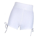 Maxbell Women Stretchy Butt Lifting Workout Running Yoga Shorts White L