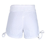 Maxbell Women Stretchy Butt Lifting Workout Running Yoga Shorts White L