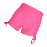 Maxbell Women Stretchy Butt Lifting Workout Running Yoga Shorts Rose Red L