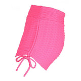 Maxbell Women Stretchy Butt Lifting Workout Running Yoga Shorts Rose Red XL