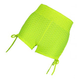 Maxbell Women Stretchy Butt Lifting Workout Running Yoga Shorts Fluorescent Green S