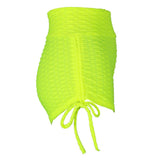 Maxbell Women Stretchy Butt Lifting Workout Running Yoga Shorts Fluorescent Green L