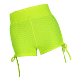 Maxbell Women Stretchy Butt Lifting Workout Running Yoga Shorts Fluorescent Green L