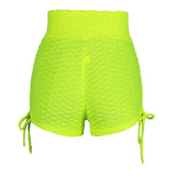 Maxbell Women Stretchy Butt Lifting Workout Running Yoga Shorts Fluorescent Green L