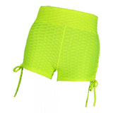 Maxbell Women Stretchy Butt Lifting Workout Running Yoga Shorts Fluorescent Green XL
