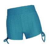Maxbell Women Stretchy Butt Lifting Workout Running Yoga Shorts Deep Green L