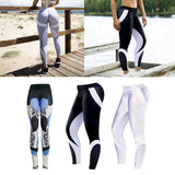 Maxbell Women High Elastic Yoga Pants Workout Running Yoga Leggings Leopard Print XL