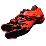 Maxbell Men Road Cycling Shoes Bike Bicycle Biking Shoe Sneaker Wide Feet Orange 39