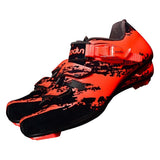 Maxbell Men Road Cycling Shoes Bike Bicycle Biking Shoe Sneaker Wide Feet Orange 39