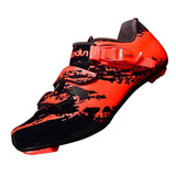 Maxbell Men Road Cycling Shoes Bike Bicycle Biking Shoe Sneaker Wide Feet Orange 40