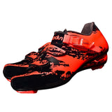 Maxbell Men Road Cycling Shoes Bike Bicycle Biking Shoe Sneaker Wide Feet Orange 40