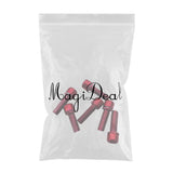 Maxbell 6 Pieces Road Bike Bicycle Disc Brake / Handlebar Stem Screw M5x18 Red