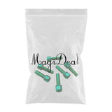Maxbell 6 Pieces Road Bike Bicycle Disc Brake / Handlebar Stem Screw M5x18 Geen