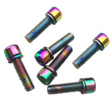 Maxbell 6 Pieces Road Bike Bicycle Disc Brake / Handlebar Stem Screw M5x18 Mtuicolor